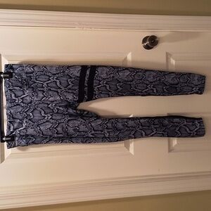 Stronger Snake Print Leggings with Mesh Calf Panels